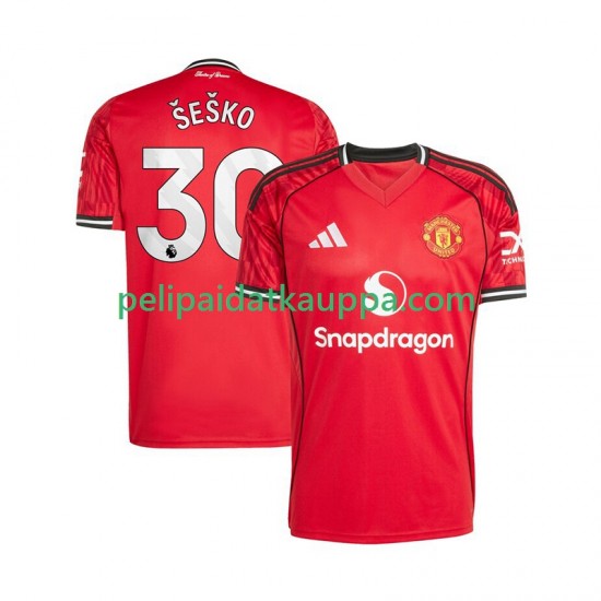 Manchester United Benjamin Sesko 30 Koti Fanipelipaita (Miehet) 2025-2026 Lyhythihainen
