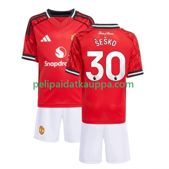 Manchester United Benjamin Sesko 30 Koti Fanipelipaita (Lasten) 2025-2026 Lyhythihainen Manchester United Benjamin Sesko 30 Koti Fanipelipaita (Lasten) 2025-2026 Lyhythihainen