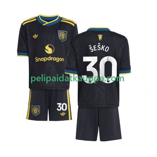 Manchester United Benjamin Sesko 30 Kolmas Fanipelipaita (Lasten) 2025-2026 Lyhythihainen