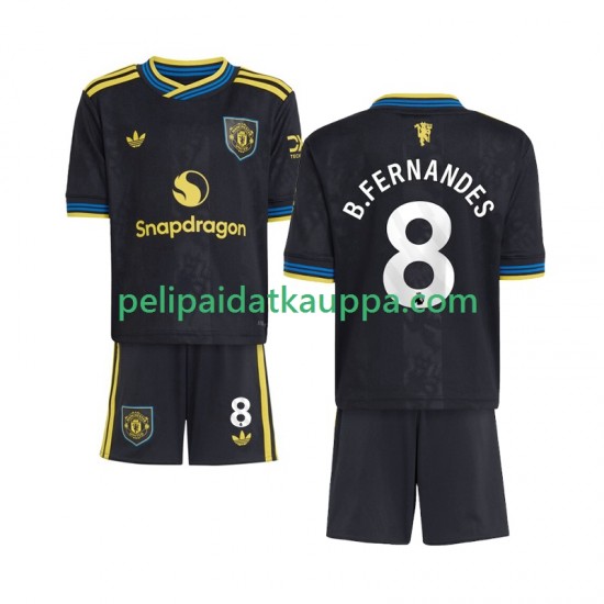 Manchester United Bruno Fernandes 8 Kolmas Fanipelipaita (Lasten) 2025-2026 Lyhythihainen