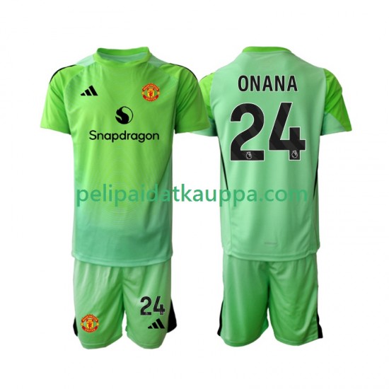 Manchester United Andre Onana 24 Maalivahdin Neljäs Fanipelipaita (Lasten) 2025-2026 Lyhythihainen