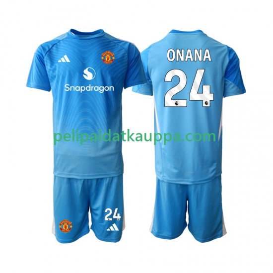 Manchester United Andre Onana 24 Maalivahdin Koti Fanipelipaita (Lasten) 2025-2026 Lyhythihainen