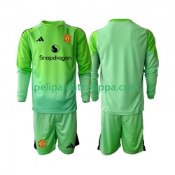 Manchester United Maalivahdin Neljäs Fanipelipaita (Lasten) 2025-2026 Pitkähihainen