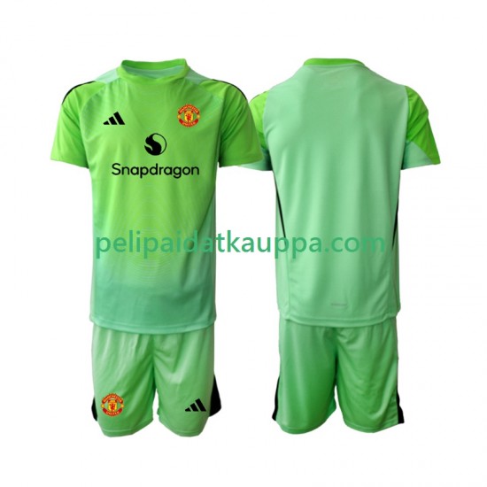 Manchester United Maalivahdin Neljäs Fanipelipaita (Lasten) 2025-2026 Lyhythihainen