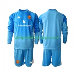 Manchester United Maalivahdin Koti Fanipelipaita (Lasten) 2025-2026 Pitkähihainen