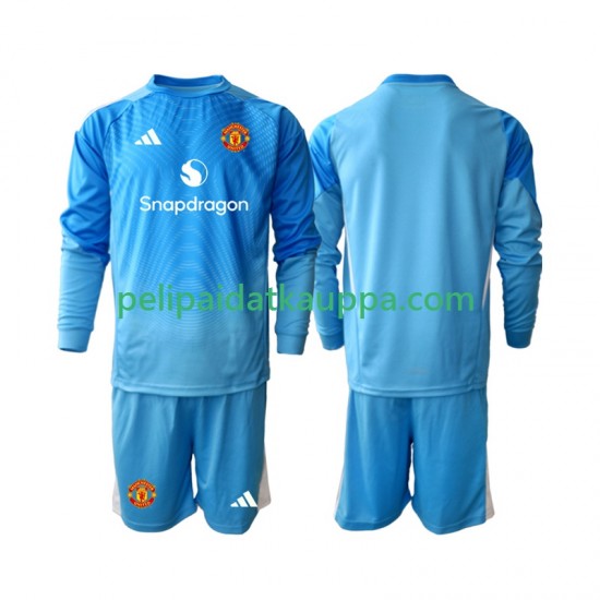 Manchester United Maalivahdin Koti Fanipelipaita (Lasten) 2025-2026 Pitkähihainen