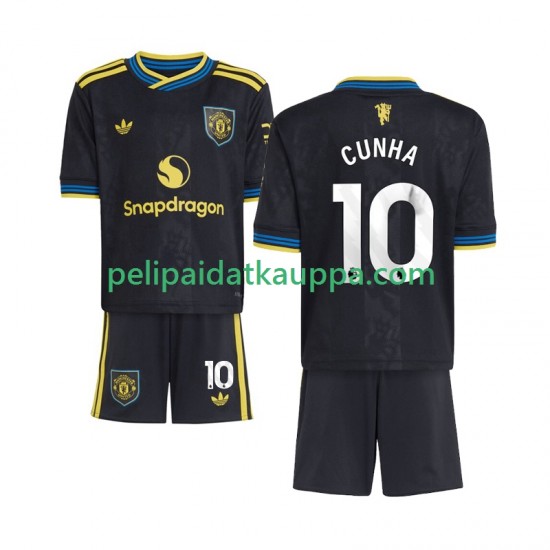 Manchester United Matheus Cunha 10 Kolmas Fanipelipaita (Lasten) 2025-2026 Lyhythihainen