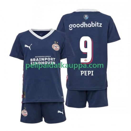 PSV Eindhoven Ricardo Pepi 9 Vieras Fanipelipaita (Lasten) 2025-2026 Lyhythihainen