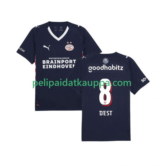 PSV Eindhoven Sergino Dest 8 Vieras Fanipelipaita (Miehet) 2025-2026 Lyhythihainen
