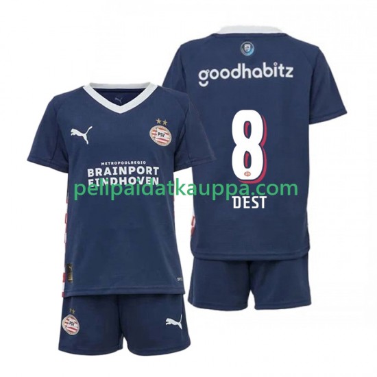 PSV Eindhoven Sergino Dest 8 Vieras Fanipelipaita (Lasten) 2025-2026 Lyhythihainen