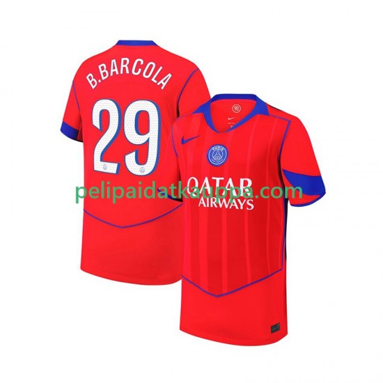 Paris Saint-Germain Bradley Barcola 29 Kolmas Fanipelipaita (Miehet) 2025-2026 Lyhythihainen