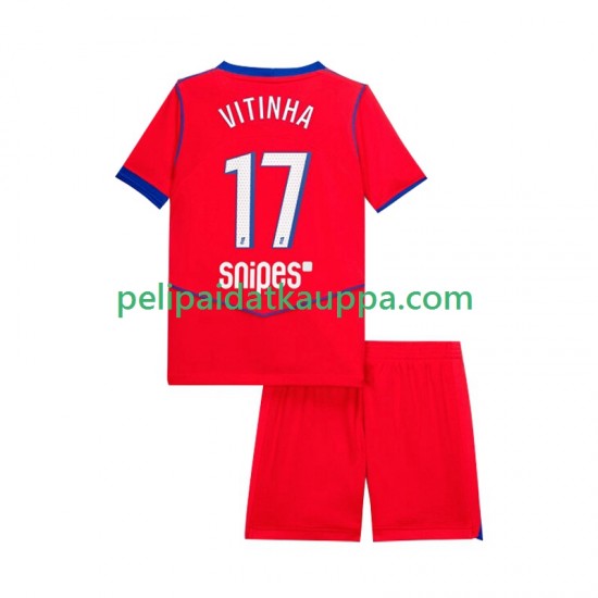 Paris Saint-Germain Vitinha 17 Kolmas Fanipelipaita (Lasten) 2025-2026 Lyhythihainen