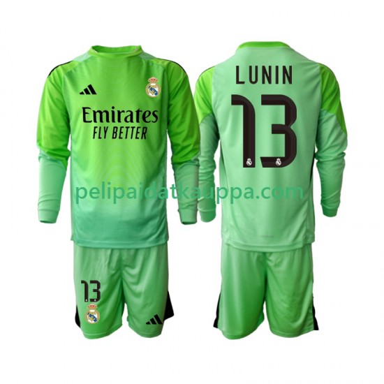 Real Madrid Andriy Lunin 13 Maalivahdin Vieras Fanipelipaita (Lasten) 2025-2026 Pitkähihainen