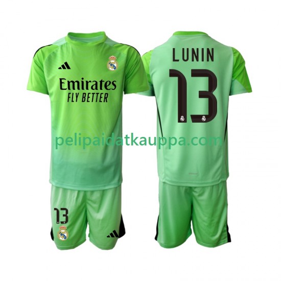 Real Madrid Andriy Lunin 13 Maalivahdin Vieras Fanipelipaita (Lasten) 2025-2026 Lyhythihainen