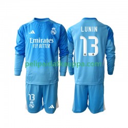 Real Madrid Andriy Lunin 13 Maalivahdin Koti Fanipelipaita (Lasten) 2025-2026 Pitkähihainen