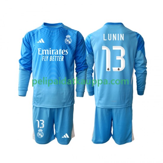 Real Madrid Andriy Lunin 13 Maalivahdin Koti Fanipelipaita (Lasten) 2025-2026 Pitkähihainen