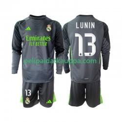 Real Madrid Andriy Lunin 13 Maalivahdin Kolmas Fanipelipaita (Lasten) 2025-2026 Pitkähihainen