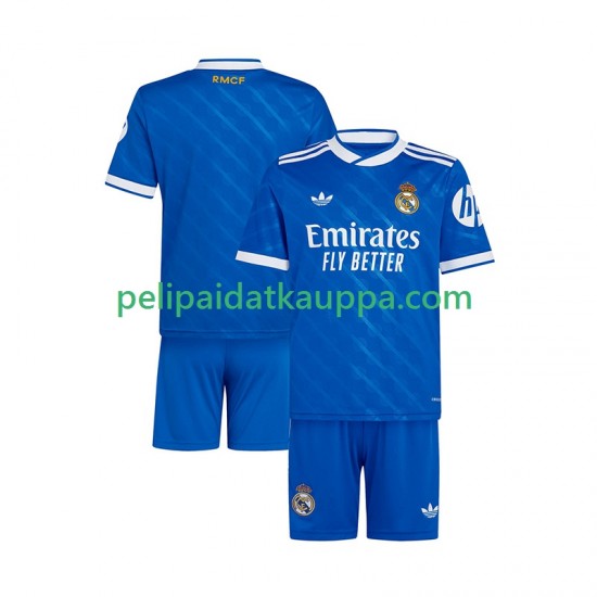 Real Madrid Kolmas Fanipelipaita (Lasten) 2025-2026 Lyhythihainen Real Madrid Kolmas Fanipelipaita (Lasten) 2025-2026 Lyhythihainen