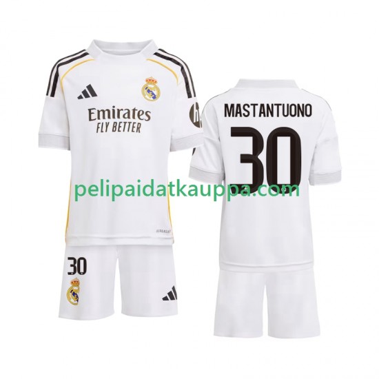 Real Madrid Mastantuono 30 Koti Fanipelipaita (Lasten) 2025-2026 Lyhythihainen