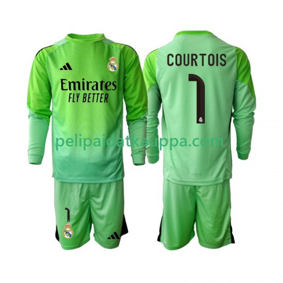 Real Madrid Thibaut Courtois 1 Vieras Fanipelipaita (Lasten) 2025-2026 Pitkähihainen
