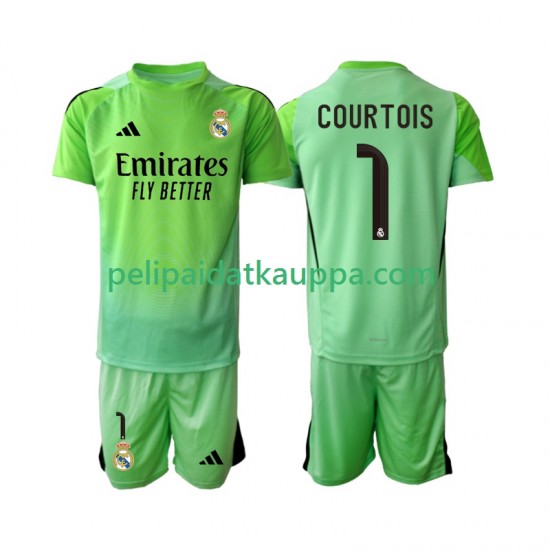 Real Madrid Thibaut Courtois 1 Vieras Fanipelipaita (Lasten) 2025-2026 Lyhythihainen