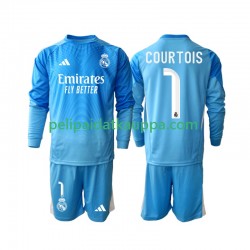 Real Madrid Thibaut Courtois 1 Koti Fanipelipaita (Lasten) 2025-2026 Pitkähihainen