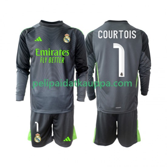 Real Madrid Thibaut Courtois 1 Kolmas Fanipelipaita (Lasten) 2025-2026 Pitkähihainen Real Madrid Thibaut Courtois 1 Kolmas Fanipelipaita (Lasten) 2025-2026 Pitkähihainen