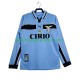 SS Lazio Retro Koti Fanipelipaita (Miehet) 1998 1999 Pitkähihainen