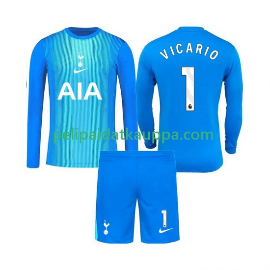Tottenham Hotspur Guglielmo Vicario 1 Maalivahdin Vieras Fanipelipaita (Lasten) 2025-2026 Pitkähihainen
