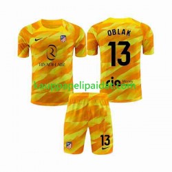 Atlético Madrid Oranssi Jan Oblak 13 Maalivahdin Fanipelipaita (Lasten) 2023-2024 Lyhythihainen