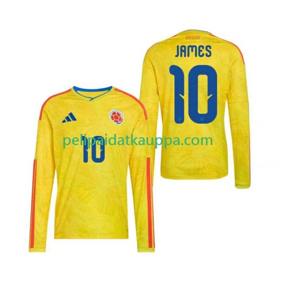 Kolumbia James Rodriguez 10 Koti Fanipelipaita (Miehet) World Cup 2026 Pitkähihainen