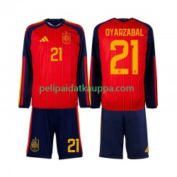 Espanja Mikel Oyarzabal 21 Koti Fanipelipaita (Lasten) World Cup 2026 Pitkähihainen