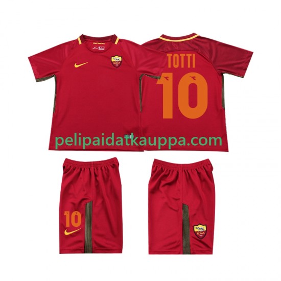 AS Roma Totti 10 2017-2018 Retro Koti Fanipelipaita (Lasten) Lyhythihainen AS Roma Totti 10 2017-2018 Retro Koti Fanipelipaita (Lasten) Lyhythihainen