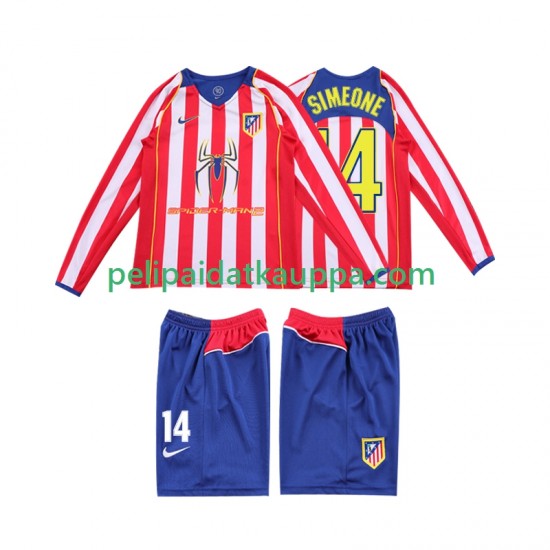 Atlético Madrid SIMEONE 14 2005 Retro Koti Fanipelipaita (Lasten) 2004 Pitkähihainen Atlético Madrid SIMEONE 14 2005 Retro Koti Fanipelipaita (Lasten) 2004 Pitkähihainen