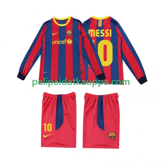 FC Barcelona Lionel Messi 10 Retro Koti Fanipelipaita (Lasten) 2011 2010 Pitkähihainen FC Barcelona Lionel Messi 10 Retro Koti Fanipelipaita (Lasten) 2011 2010 Pitkähihainen