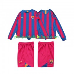 FC Barcelona 2005 Retro Koti Fanipelipaita (Lasten) 2006 Pitkähihainen
