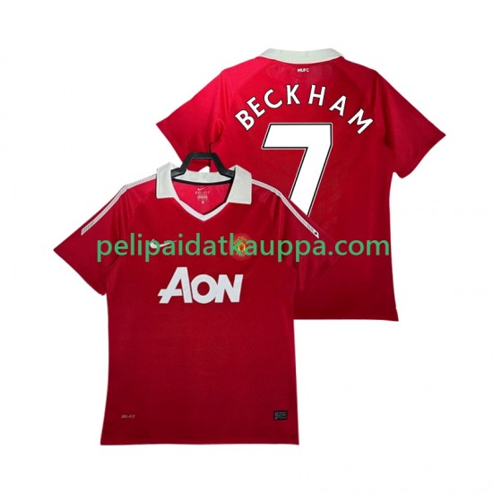 Manchester United BECKHAM 7 Retro Koti Fanipelipaita (Miehet) 2011 2010 Lyhythihainen