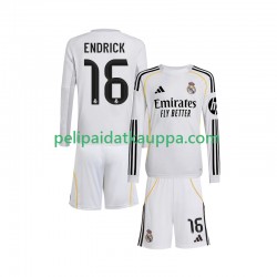 Real Madrid Endrick 16 Koti Fanipelipaita (Lasten) 2025-2026 Pitkähihainen Real Madrid Endrick 16 Koti Fanipelipaita (Lasten) 2025-2026 Pitkähihainen