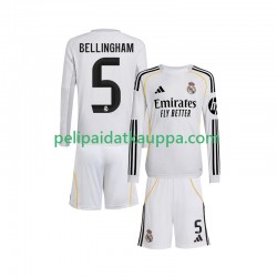 Real Madrid Jude Bellingham 5 Koti Fanipelipaita (Lasten) 2025-2026 Pitkähihainen Real Madrid Jude Bellingham 5 Koti Fanipelipaita (Lasten) 2025-2026 Pitkähihainen