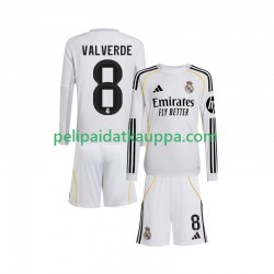 Real Madrid Valverde 8 Koti Fanipelipaita (Lasten) 2025-2026 Pitkähihainen Real Madrid Valverde 8 Koti Fanipelipaita (Lasten) 2025-2026 Pitkähihainen