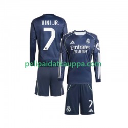 Real Madrid Vinicius Junior 7 Vieras Fanipelipaita (Lasten) 2025-2026 Pitkähihainen Real Madrid Vinicius Junior 7 Vieras Fanipelipaita (Lasten) 2025-2026 Pitkähihainen