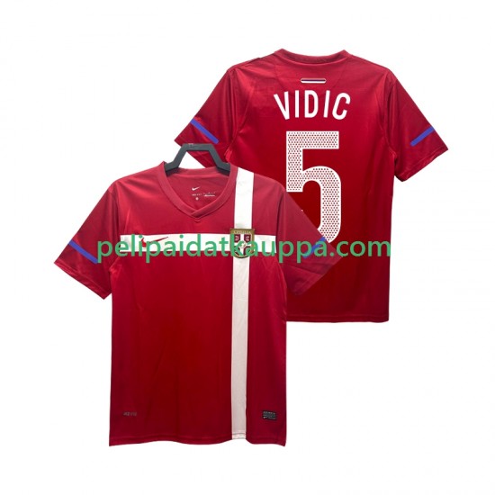 Serbia VIDIC 5 Retro Koti Fanipelipaita (Miehet) 2010 Lyhythihainen Serbia VIDIC 5 Retro Koti Fanipelipaita (Miehet) 2010 Lyhythihainen