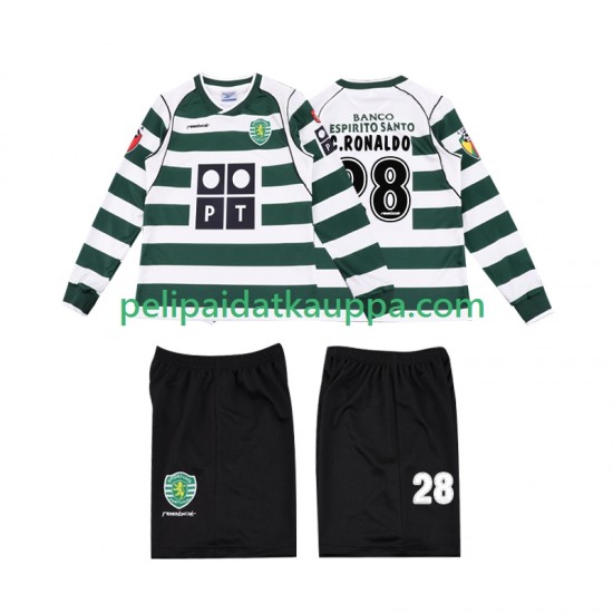 Sporting CP Cristiano Ronaldo 28 2001 2003 Retro Koti Fanipelipaita (Lasten) Pitkähihainen Sporting CP Cristiano Ronaldo 28 2001 2003 Retro Koti Fanipelipaita (Lasten) Pitkähihainen