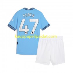 Manchester City Phil Foden 47 Koti Fanipelipaita (Lasten) 2024-2025 Lyhythihainen