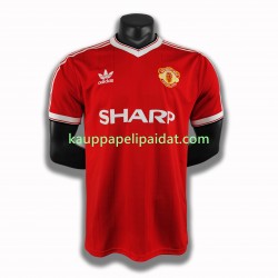 Manchester United 1984 Retro Koti Fanipelipaita (Miehet) Lyhythihainen